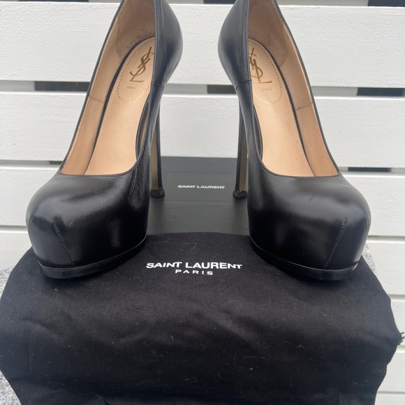 YSL Saint Laurent ❗️AUTHENTIC ‼️ Black Platform Tribtoo pumps, Women Size 39 - Picture 3 of 13